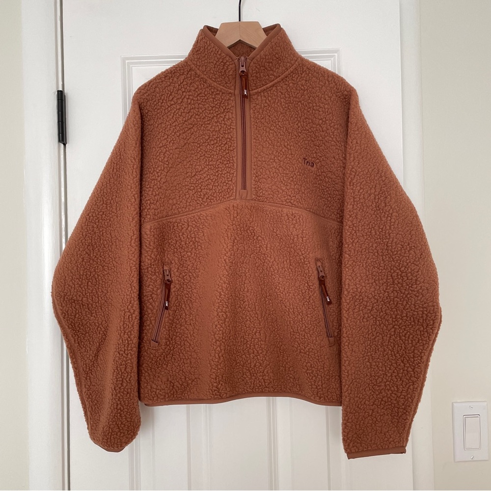 NWT Aritzia Tna Bigfoot Polar Freddie Sweater Teddy Bear Brown XXS